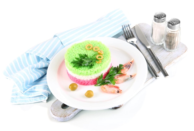 Zestaw talerzy z daniami